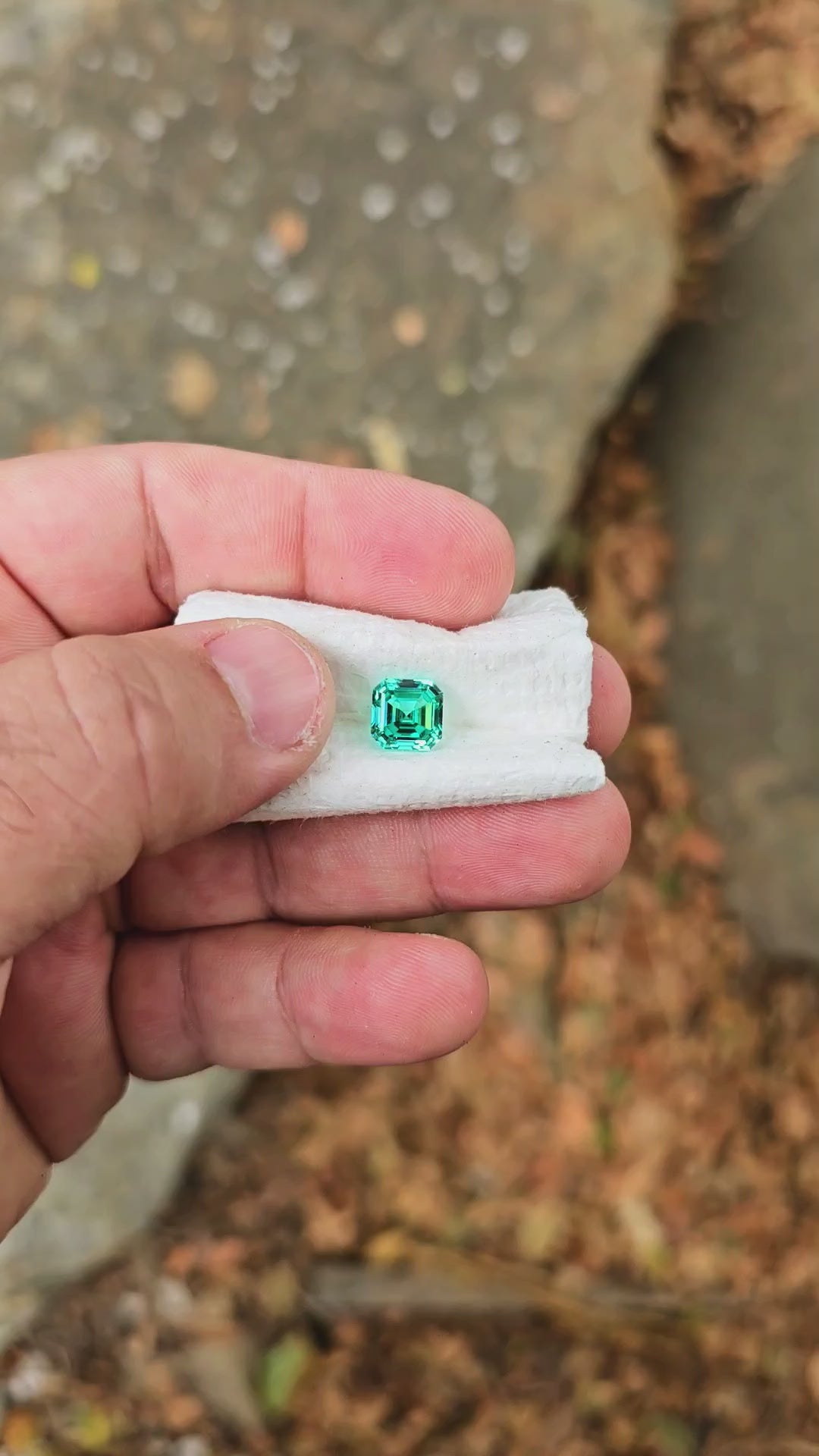 Repurposed Teal "Paraiba" YAG, Asscher Cut, 4.73 Carats
