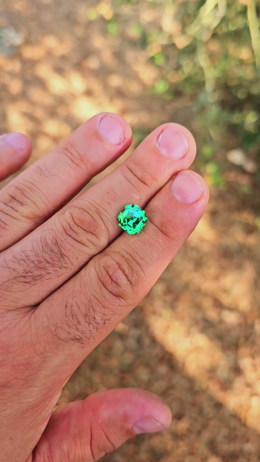 Vivid Green Vanadium YAG, Asscher Cut, 5.89 Carats