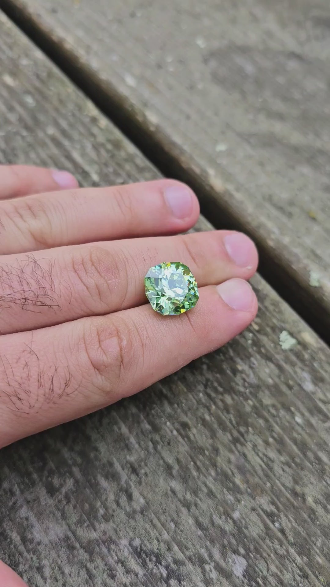 Green Lithium Tantalate, House Of Sylas Cushion Cut, 26.045 Carats