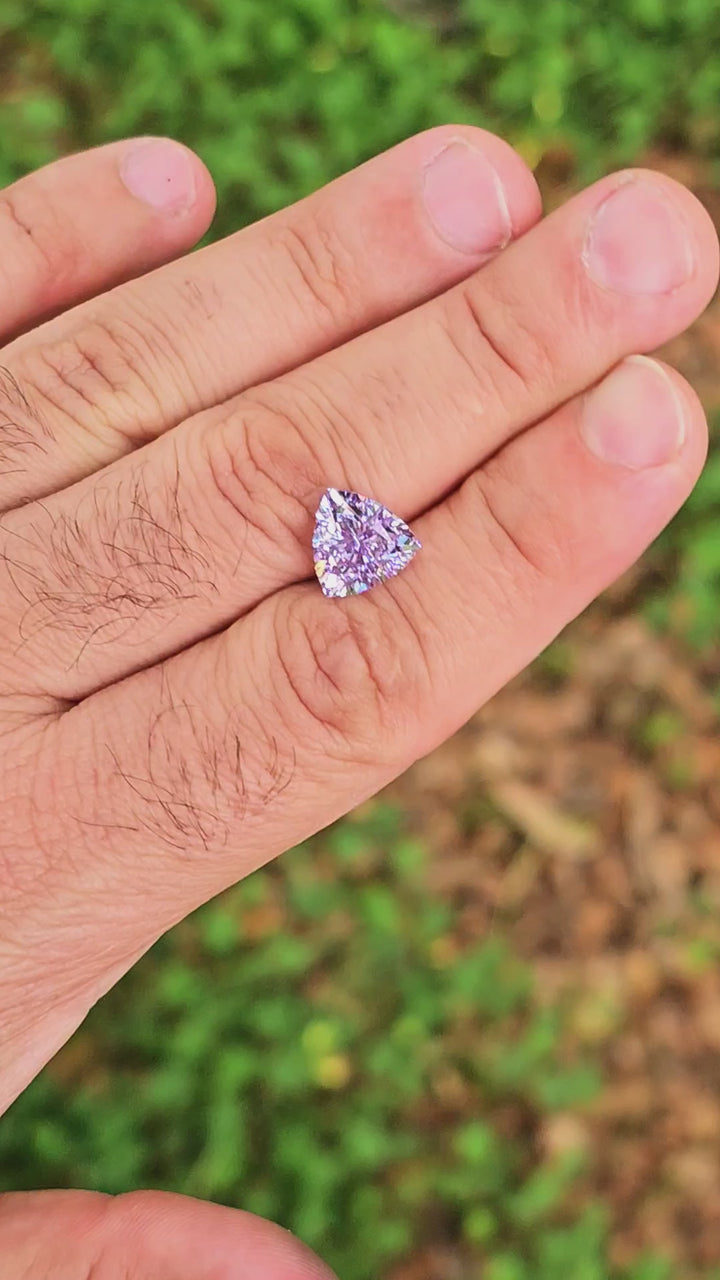 Lavender Lab Spinel, Trillian Internal Reflections Cut, 4.62 Carats