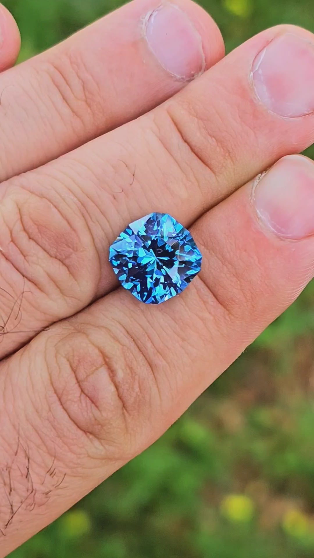 Cerulean Blue Lab Sapphire, House Of Sylas Cushion Cut, 9 Carats