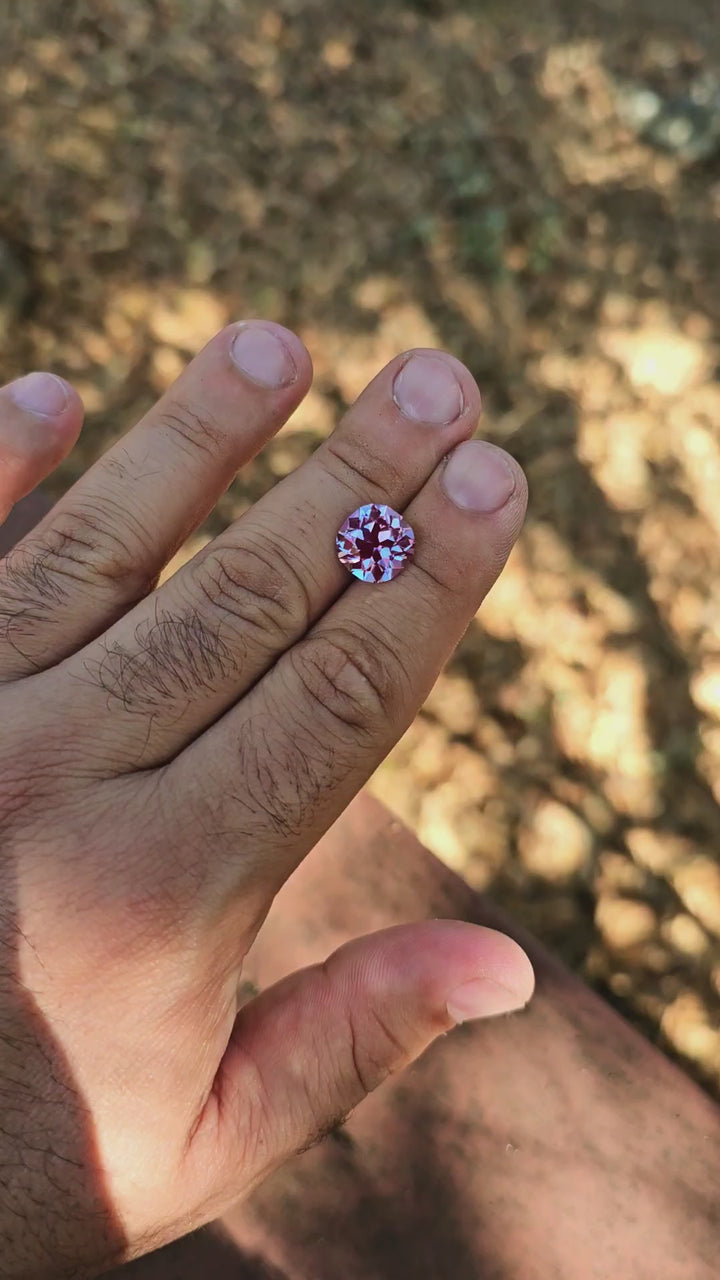 Repurposed Laser Alexandrite, Antique Cushion Cut, 6.9 Carats