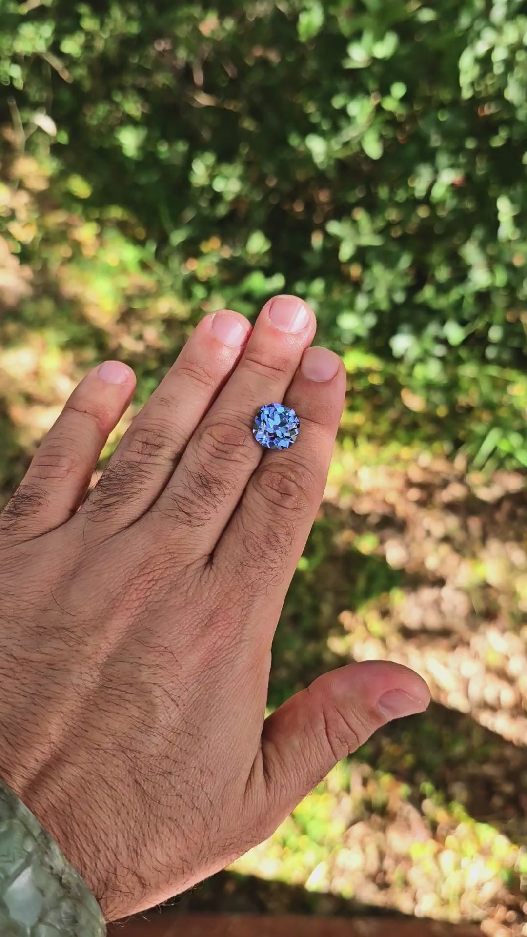 Blue Czochralski Lab Sapphire, Antique Cushion Cut, 11.09 Carats