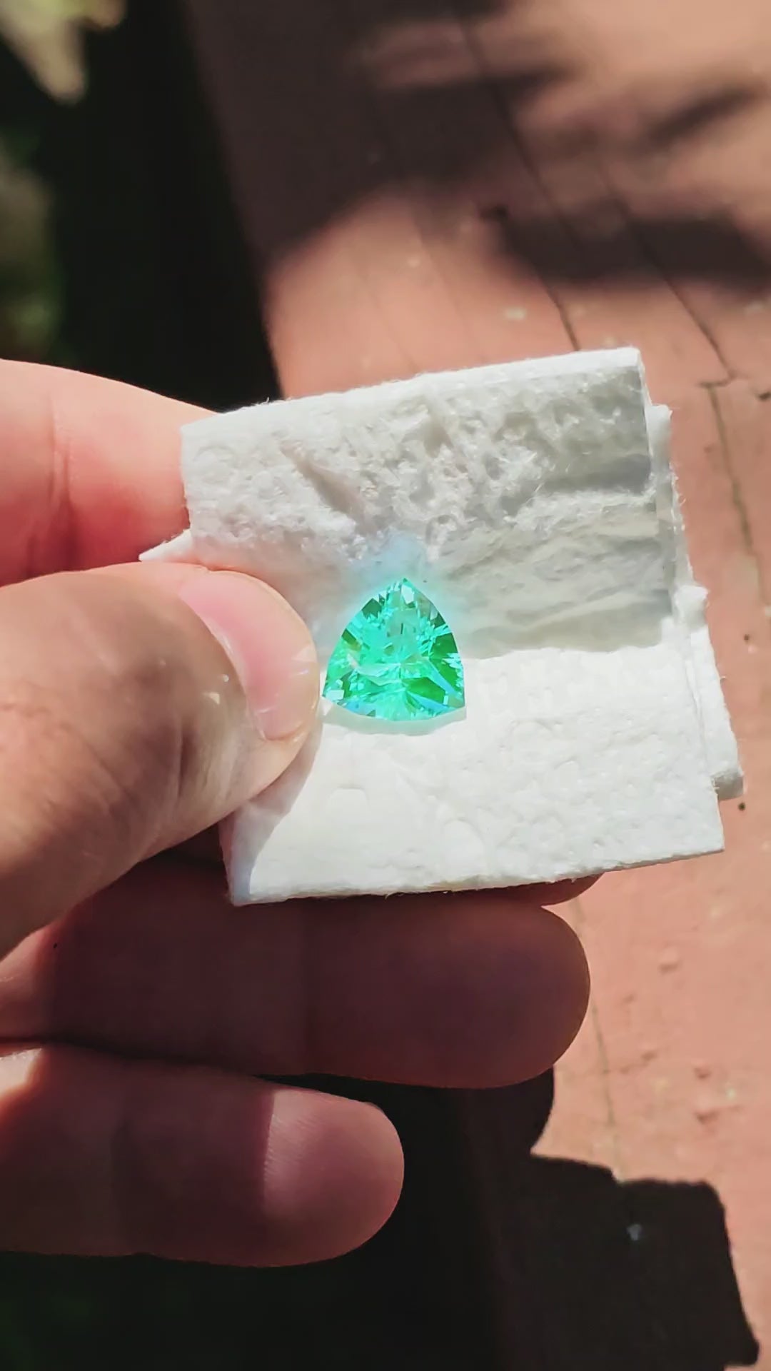 Bitterfeld Teal Lab Spinel , Trillian Internal Reflections Cut, 6.51 Carats
