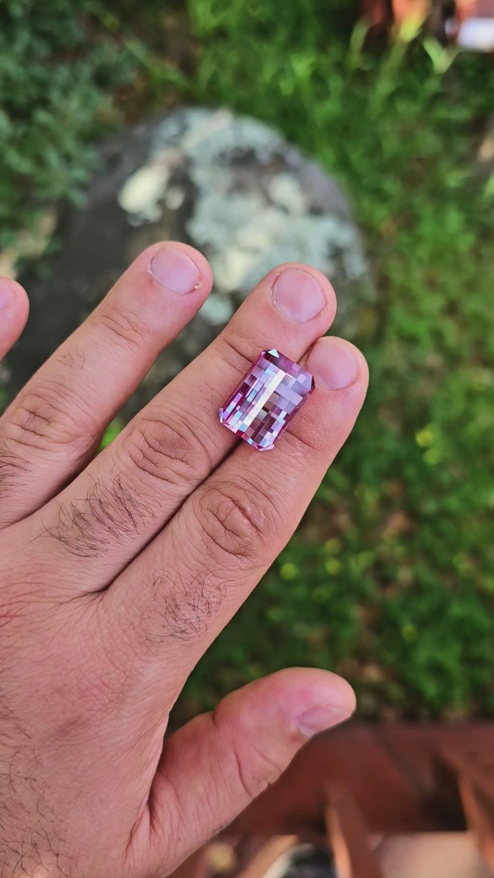 Repurposed Laser Alexandrite, Pixel Rectangle Cut, 23.8 Carats