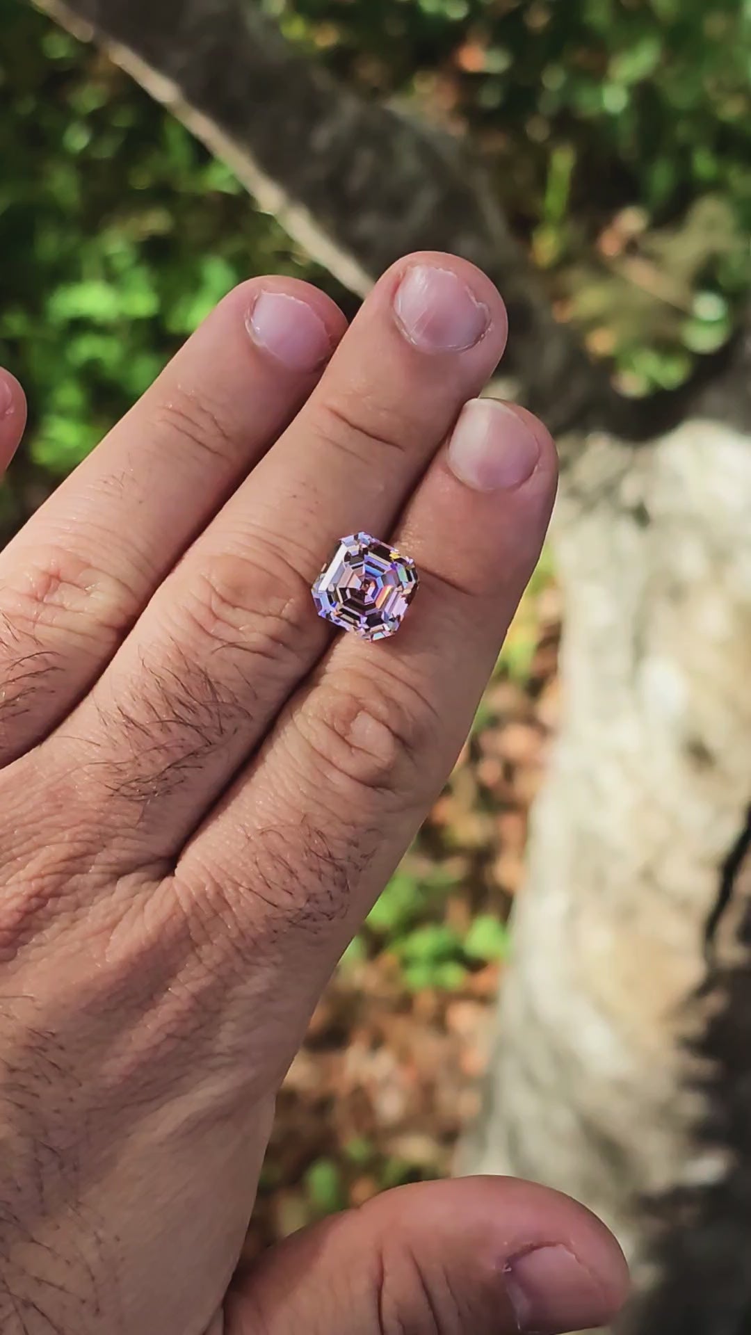 Purple Neodymium+ YAG, Asscher Cut, 11.56 Carats