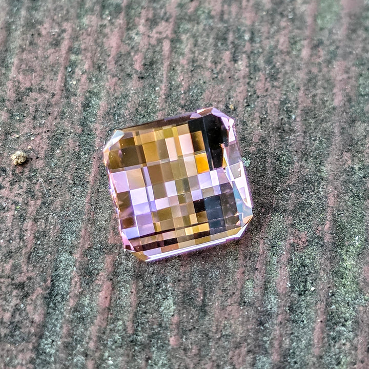 Soviet Era Padparadscha Erbium YAG, Pixel Square Cut, 8.46 Carats