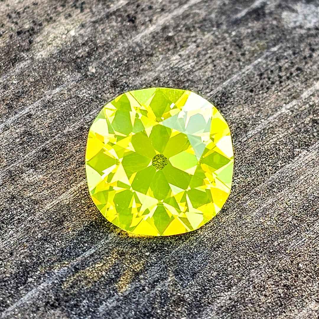 Cerium Doped YAG, Antique Cushion Cut, 5.30 Carats
