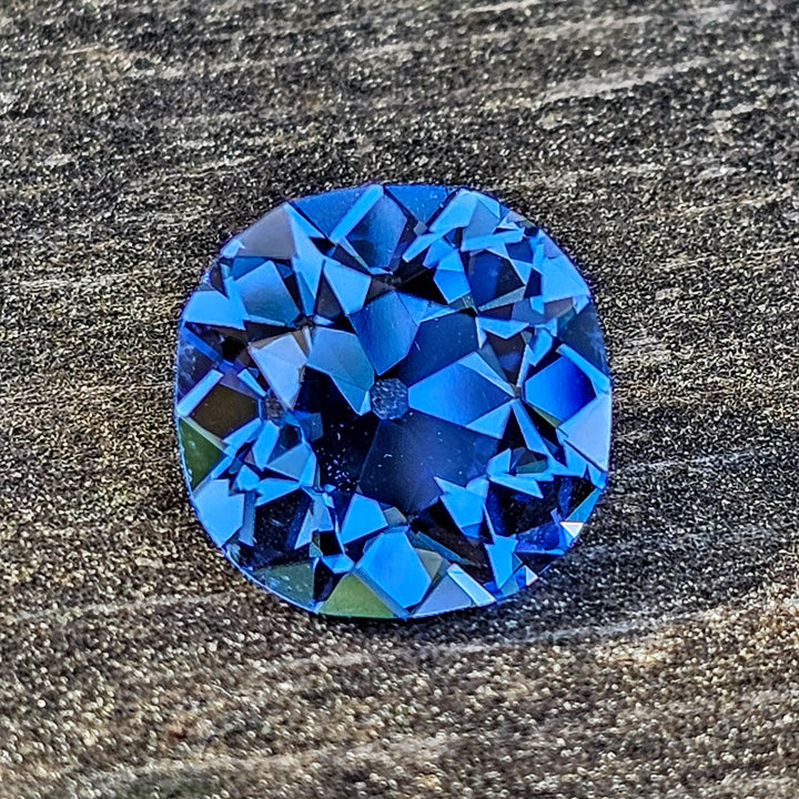 Cornflower Blue Lab Spinel, Antique Cushion Cut, 6.38 Carats