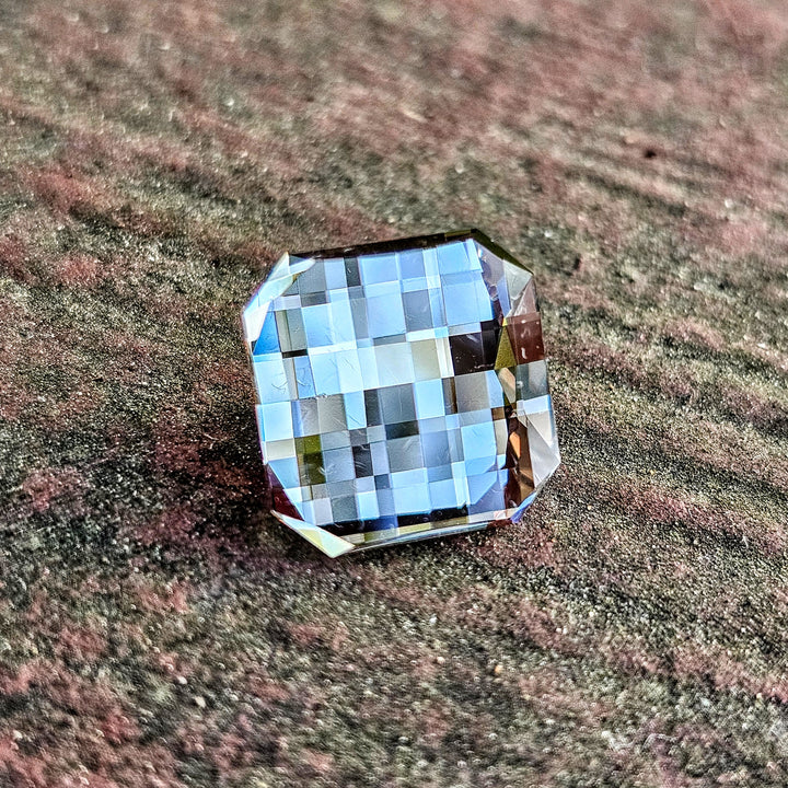 Smoky Lab Spinel , Pixel Square Cut, 10.30 Carats