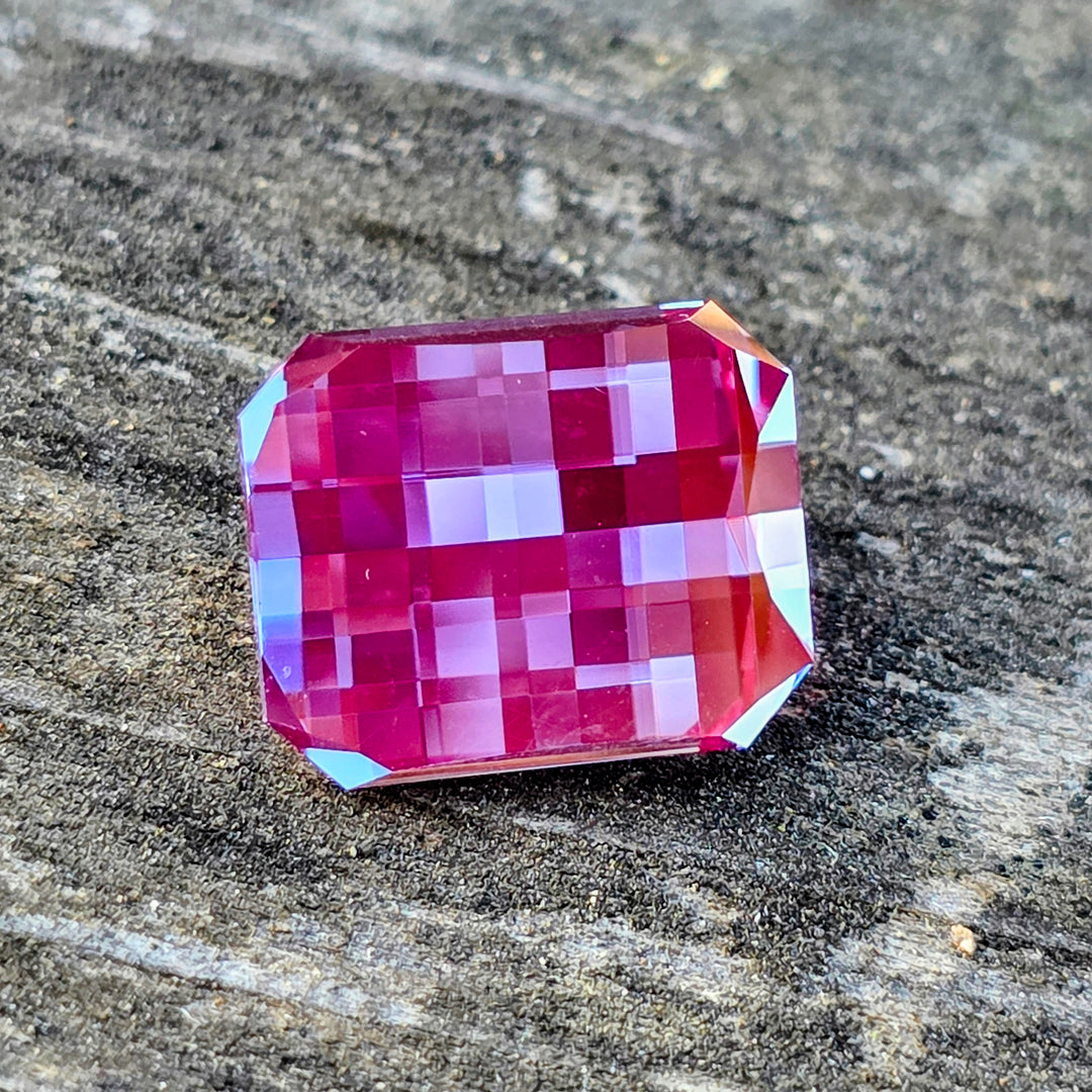 Repurposed Laser Alexandrite, Pixel Rectangle Cut, 11.10 Carats