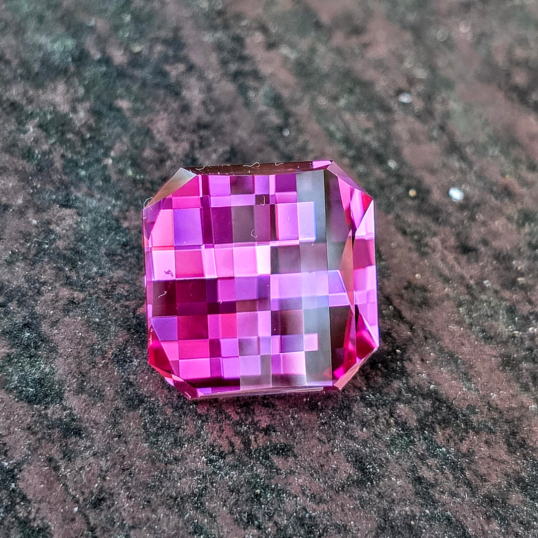 Star Wars Pink Laser Ruby, Pixel Square Cut, 8.25 Carats