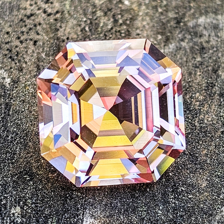 Peachy 🍑 "Morganite" Colored Lab Sapphire, Asscher Cut, 11.37 Carats