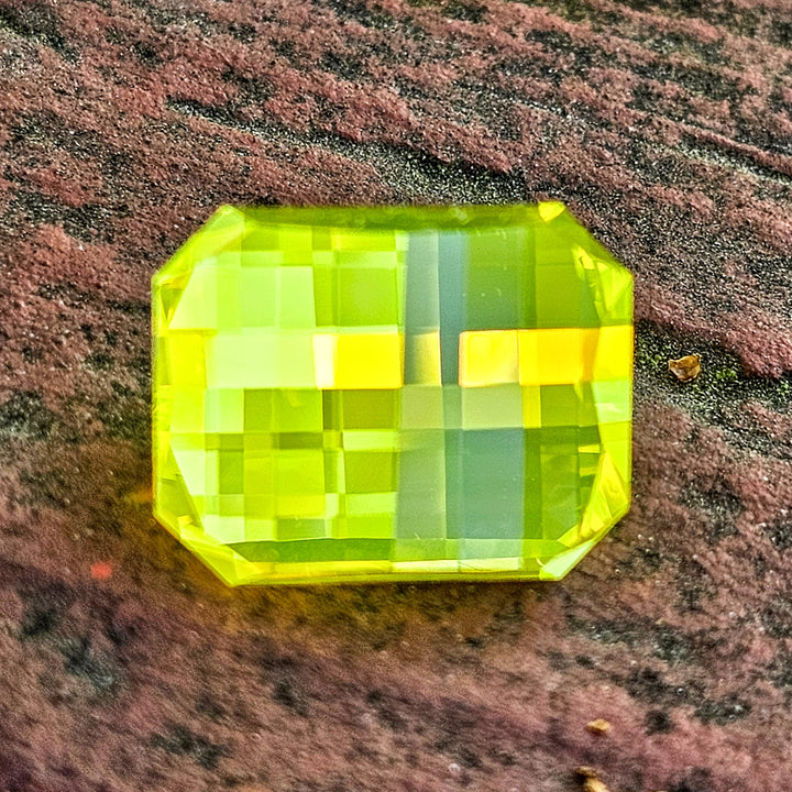 Cerium Doped YAG, Pixel Rectangle Cut, 10.54 Carats
