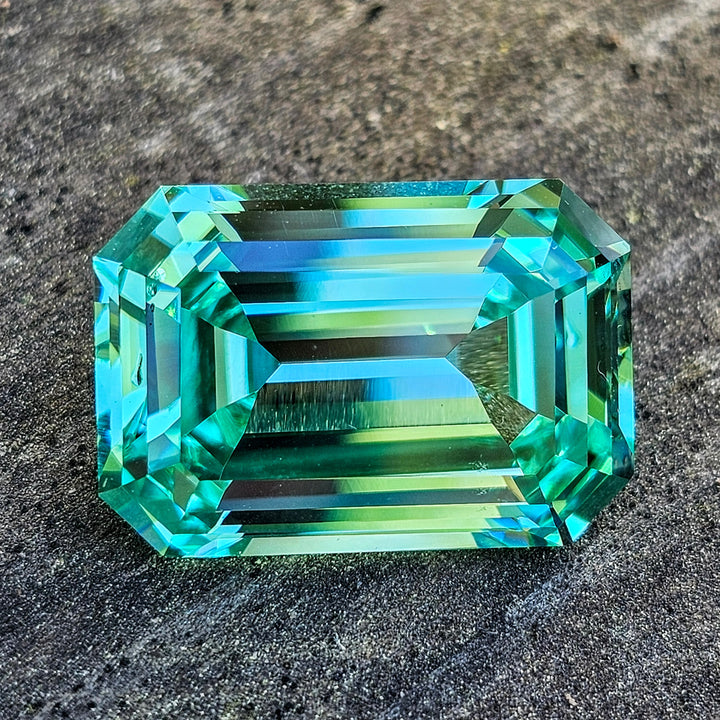 Pastel Mint Laser Garnet, Emerald Cut, 21.07 Carats