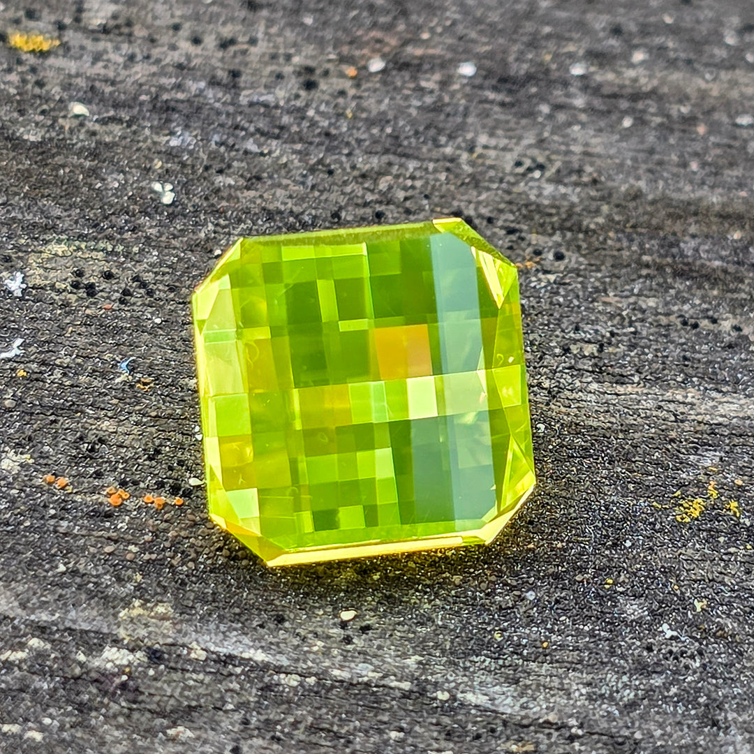 Cerium Doped YAG, Pixel Square Cut, 8.44 Carats