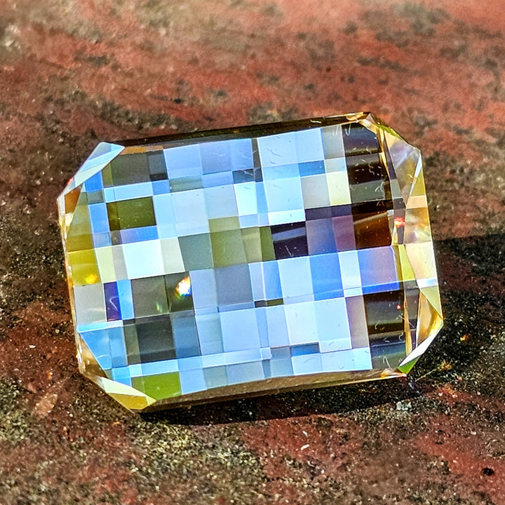 Experimental Samarium YAG, Pixel Rectangle Cut, 14.96 Carats