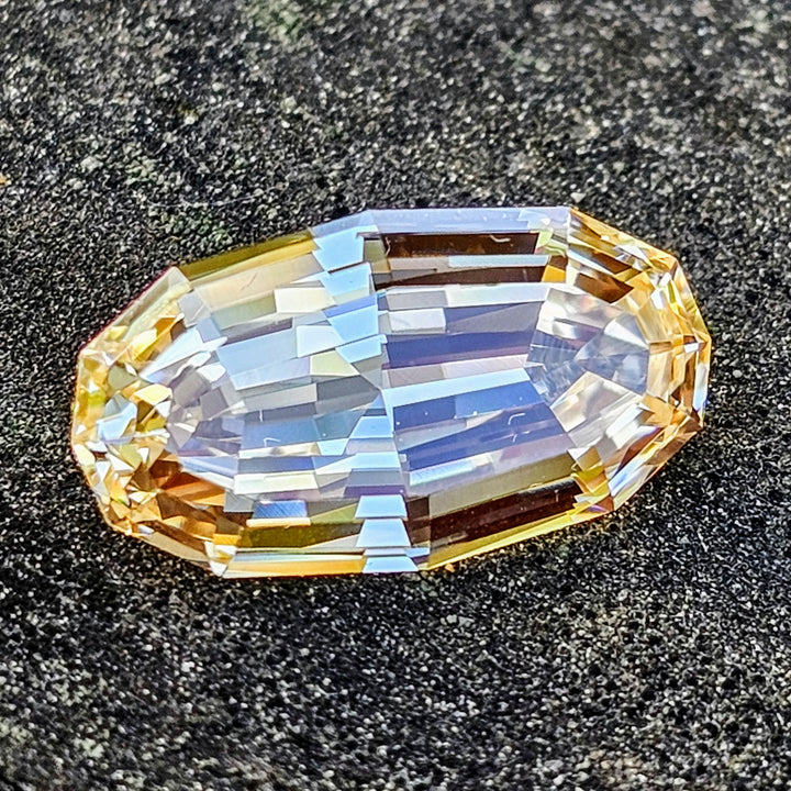 Experimental Samarium YAG, Long Step Oval Cut, 4.79 Carats