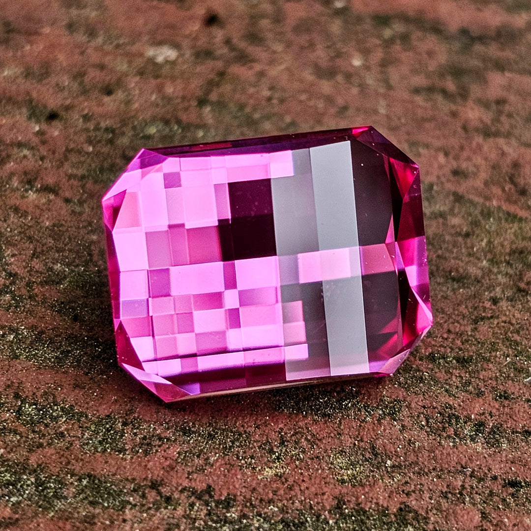 Star Wars Pink Laser Ruby, Pixel Rectangle Cut, 8.50 Carats