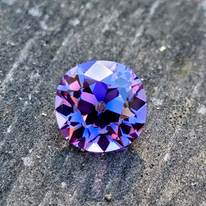 Light Purple Lab Sapphire, Antique Cushion Cut, 9.16 Carats