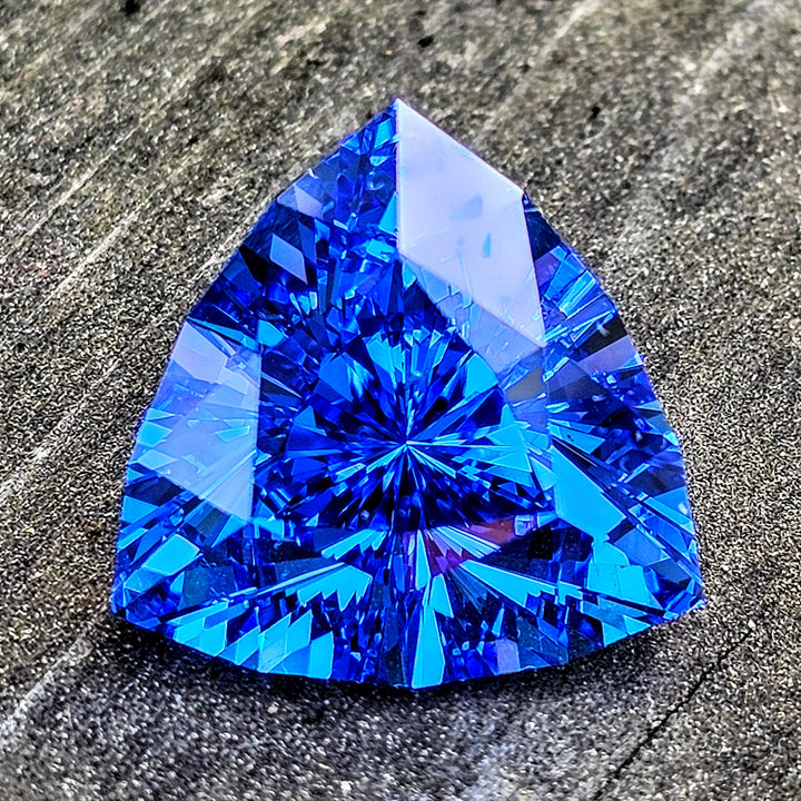 Czochralski Cobalt Spinel, Trillian Internal Reflections Cut, 20.97 Carats