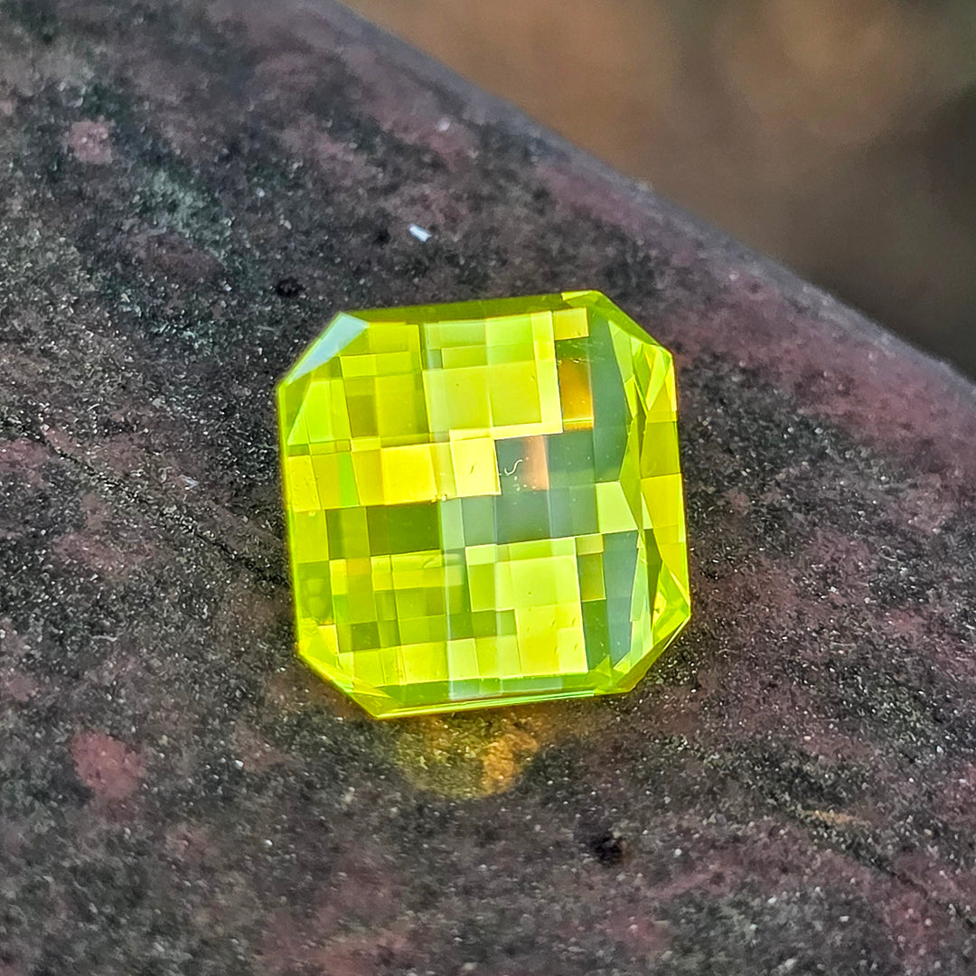Cerium Doped YAG, Pixel Square Cut, 9.60 Carats