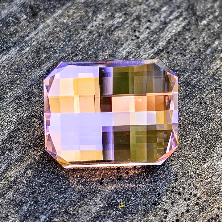 Padparadscha Erbium YAG, Pixel Rectangle Cut, 10.20 Carats