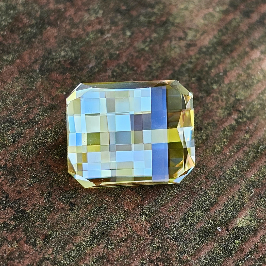 Experimental Samarium YAG, Pixel Rectangle Cut, 7.38 Carats