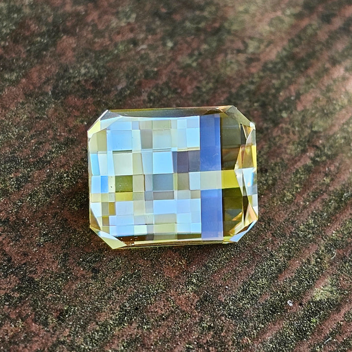 Experimental Samarium YAG, Pixel Rectangle Cut, 7.38 Carats