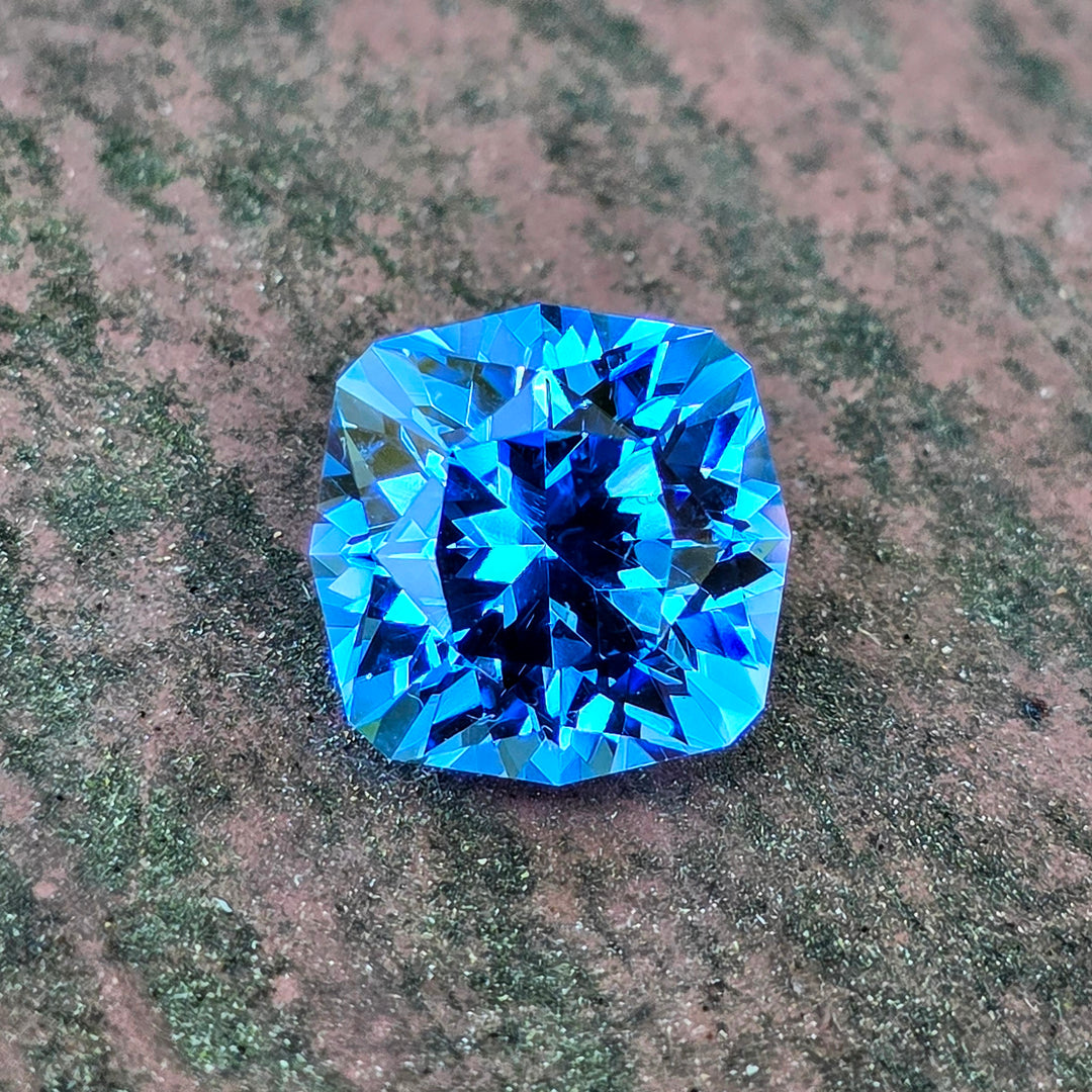 Vivid Blue Lab Spinel, House Of Sylas Cushion Cut, 7.68 Carats