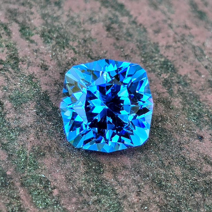 Vivid Blue Lab Spinel, House Of Sylas Cushion Cut, 7.68 Carats