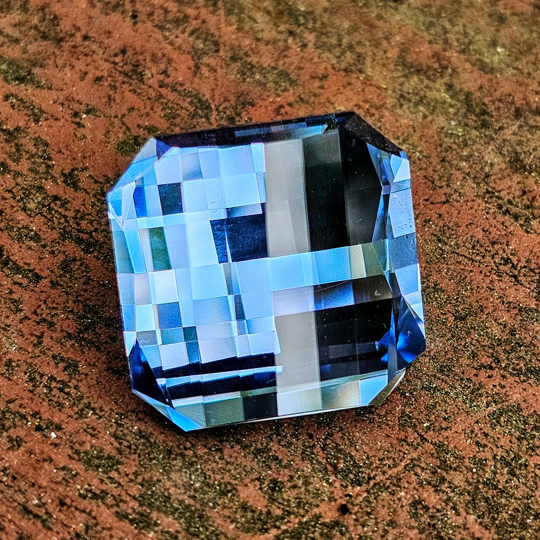 Light Cornflower Blue Lab Spinel, Pixel Square Cut, 25.52 Carats