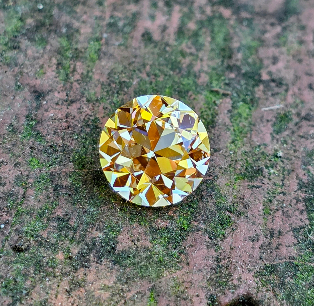 Experimental Samarium YAG, Traditional Round Brilliant Cut, 7.30 Carats