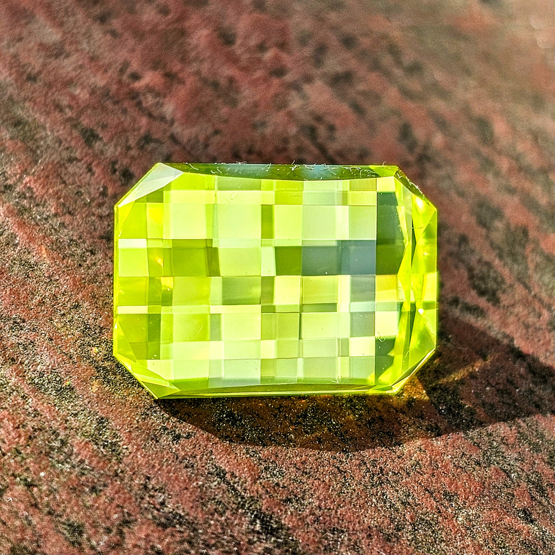 Cerium Doped YAG, Pixel Rectangle Cut, 10.91 Carats