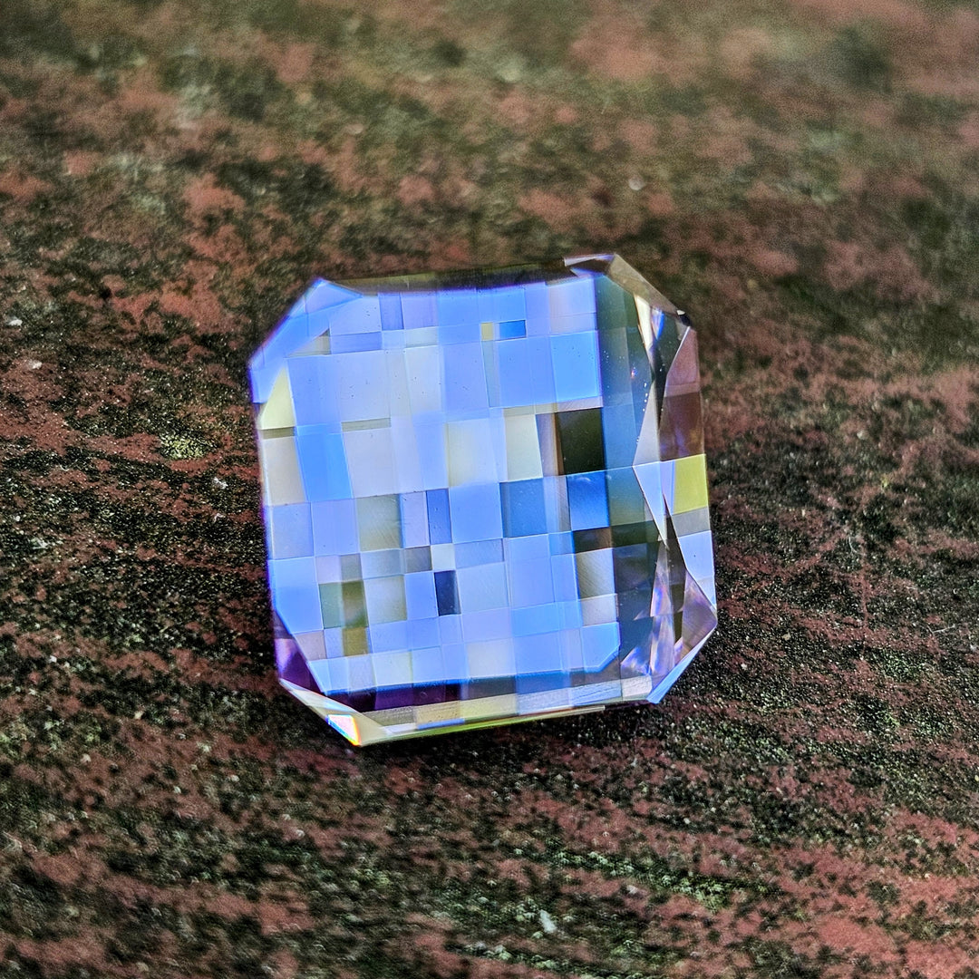 Purple Neodymium YAG, Pixel Square Cut, 15.27 Carats