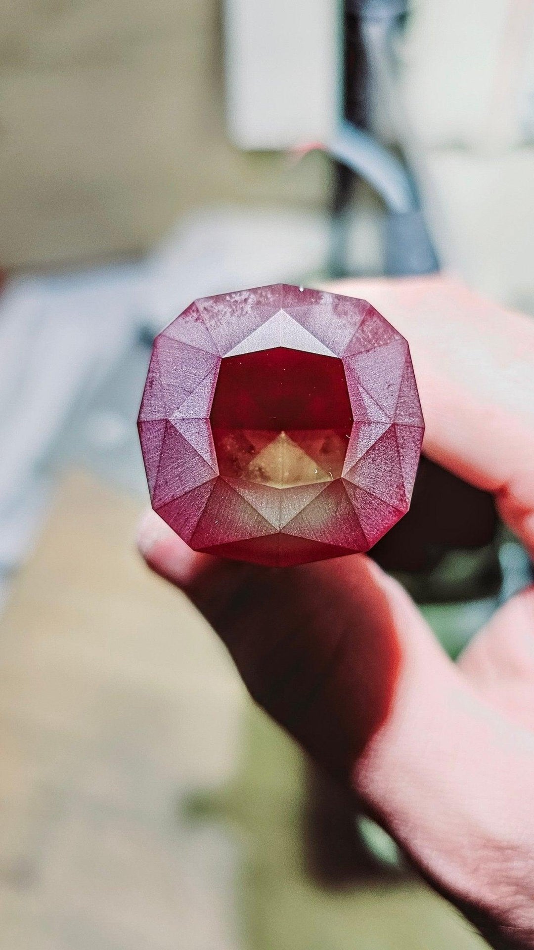 Green and Red Christmas Garnet, Cushion Cut, 142.7 Carats - DJEVA