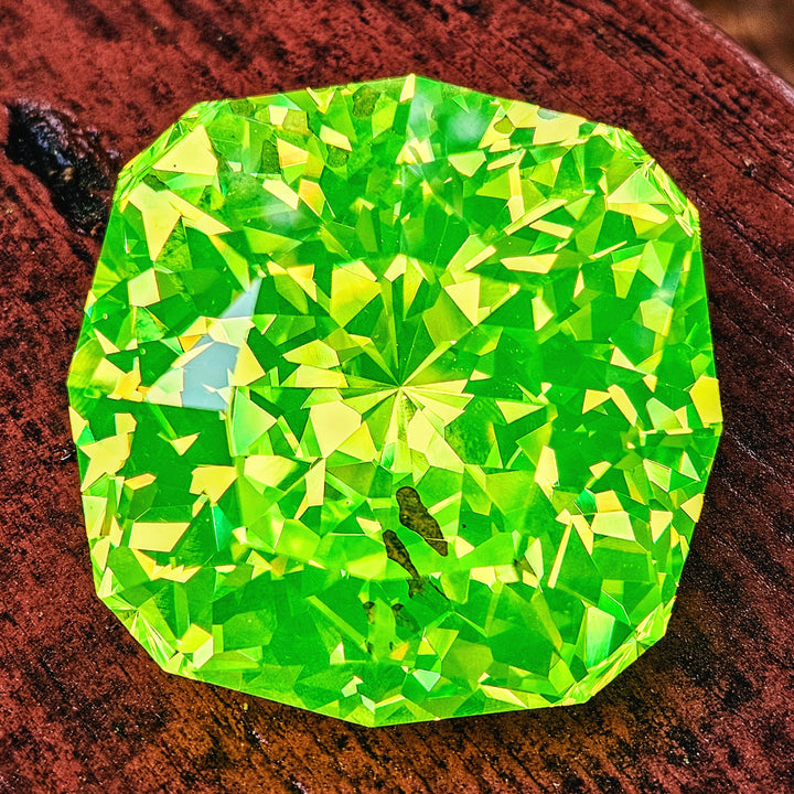 Green LuAG, House Of Sylas Cushion Cut, 1788 Carats