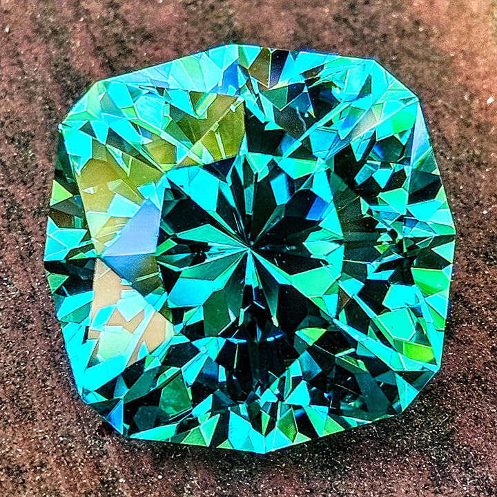 Teal "Paraiba" YAG, House Of Sylas Cushion Cut, 82.6 Carats