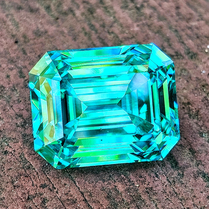 Teal "Paraiba" YAG, Emerald Cut, 75.6 Carats