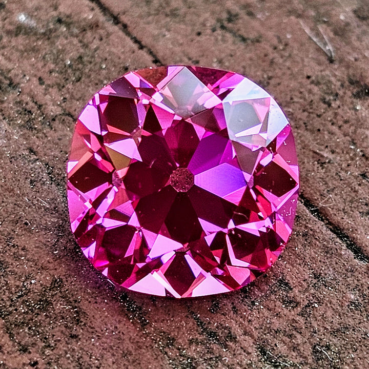 Pink Lab Sapphire, Antique Cushion Cut, 8.05 Carats