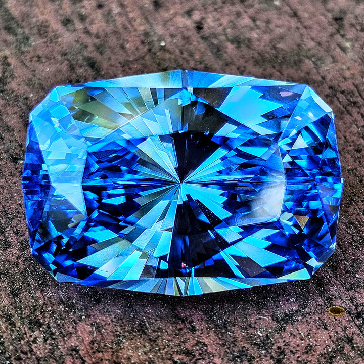 Light Cornflower Blue Lab Spinel, House Of Sylas Long Cushion Cut, 88.7 Carats