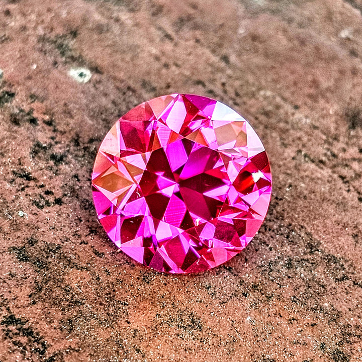 Jedi Color Czochralski Lab Spinel, Traditional Round Brilliant Cut, 6.51 Carats