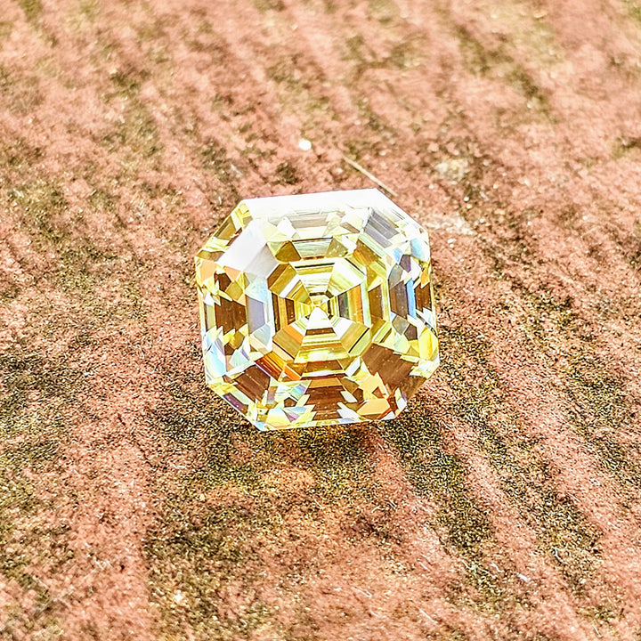 Pale Ghost Green Garnet, Asscher Cut, 10.2 Carats