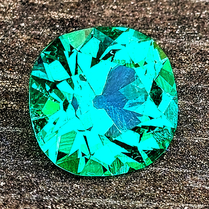 Colombian Color Green Lab Emerald, Antique Cushion Cut, 4.15 Carats