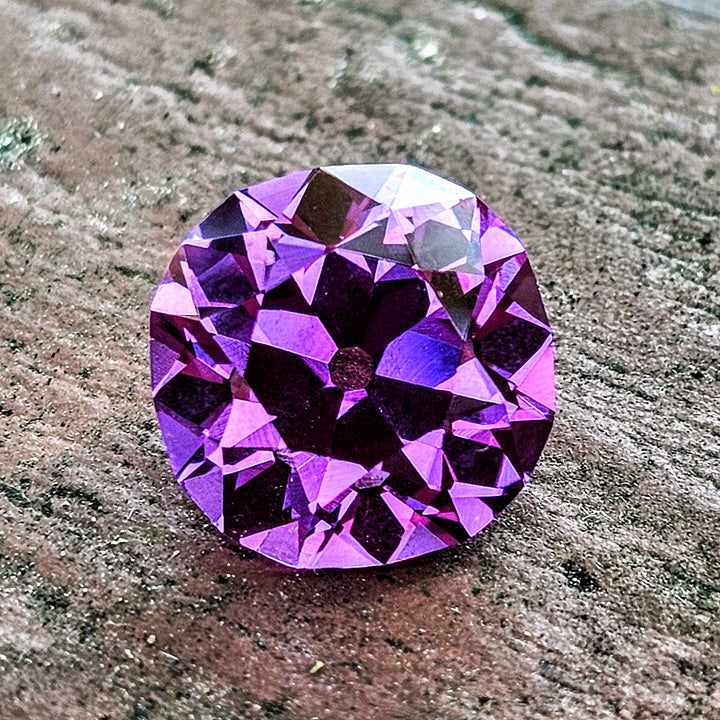 Color Shift Purple Lab Sapphire, Antique Cushion Cut, 10.8 Carats