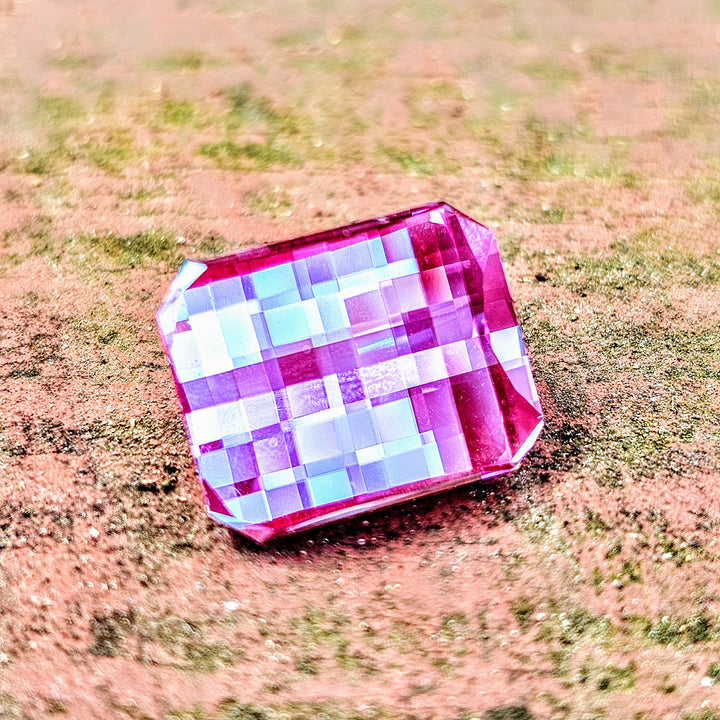 Repurposed Laser Alexandrite, Pixel Rectangle Cut, 8.7 Carats