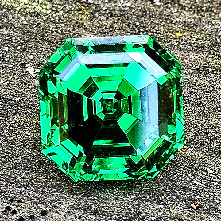 Green CTH YAG, Asscher Cut, 8.48 Carats