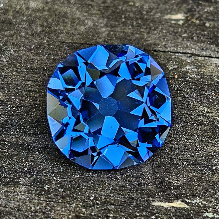 Cornflower Blue Lab Spinel, Antique Cushion Cut, 6.83 Carats