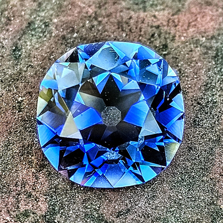 Blue Lab Sapphire, Antique Cushion Cut, 7.54 Carats