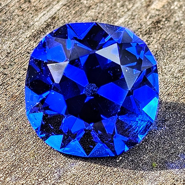 Djeva Fire Blue Lab Spinel, Antique Cushion Cut, 10.00 Carats